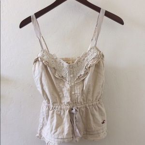 Hollister Embroidered Tank Top